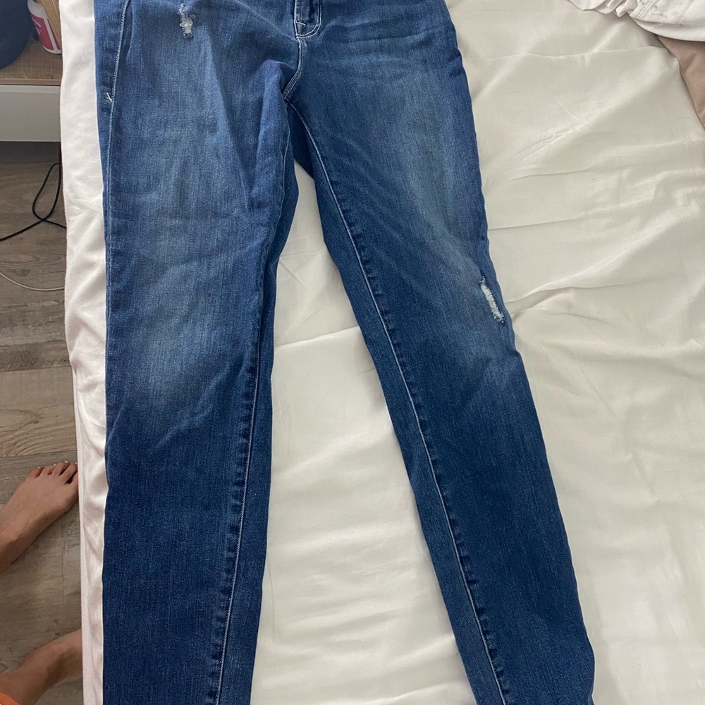 Good American Blue Straight Leg Jeans